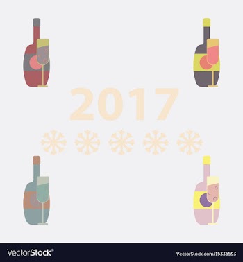 Collection of champagne vector image