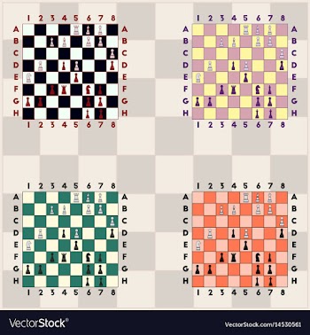 Collection of chess boards the various chess vector image