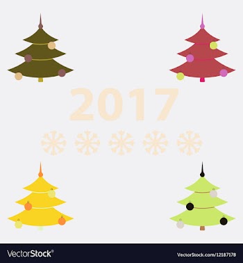 Collection of christmas tree vector image