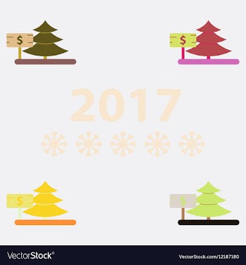 Collection of christmas tree vector image