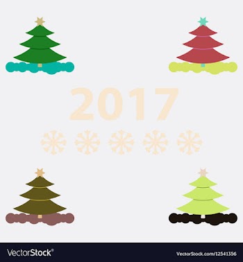Collection of christmas tree vector image