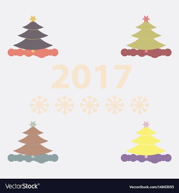 Collection of christmas tree vector image