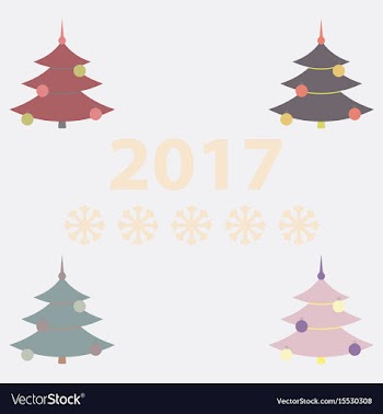 Collection of christmas tree vector image