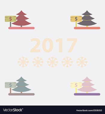 Collection of christmas tree vector image