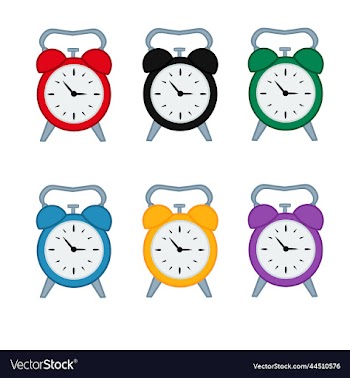 collection of clip art alarm clock set of