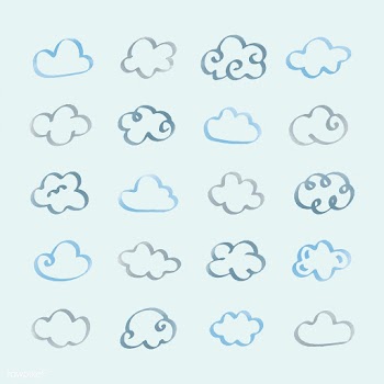 Collection of cloud icons illustration | Free stock vector - 418574