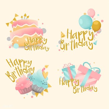 Collection of colorful birthday badge vectors | Free stock vector - 508557