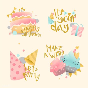 Collection of colorful birthday badge vectors | Free stock vector - 508559