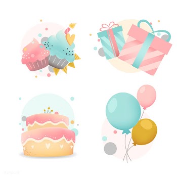 Collection of colorful birthday badge vectors | Free stock vector - 508587