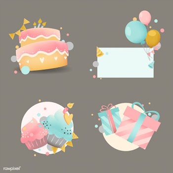 Collection of colorful birthday badge vectors | Free stock vector - 508596