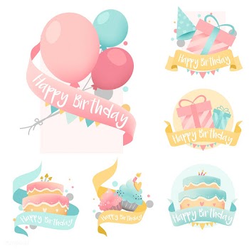 Collection of colorful birthday badge vectors | Free stock vector - 508637