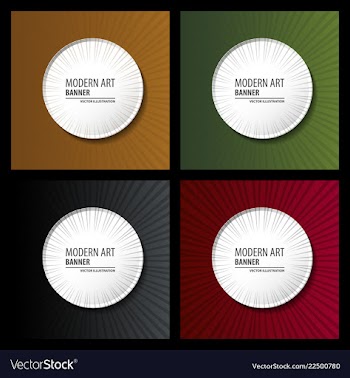 Collection of creative universal artistic cards vector image
