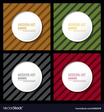 Collection of creative universal artistic cards vector image