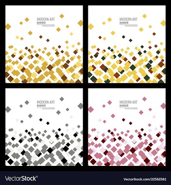 Collection of creative universal artistic cards vector image