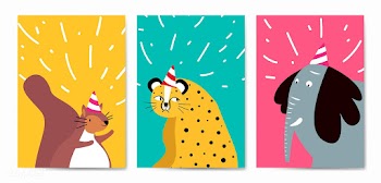 Collection of cute animals in cartoon style v.. | Free stock vector - 477021