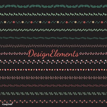 Collection of divider design element vectors | Free stock vector - 473237