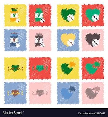 Collection of flat shading style clinical icons vector image