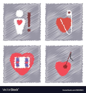 Collection of flat shading style clinical icons vector image