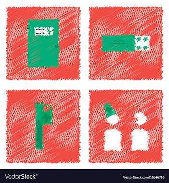 Collection of flat shading style clinical icons vector image