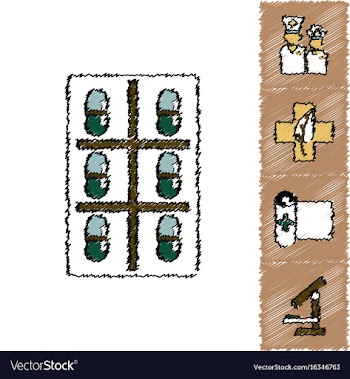 Collection of flat shading style clinical icons vector image