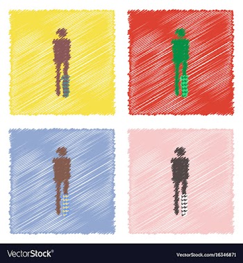 Collection of flat shading style clinical icons vector image