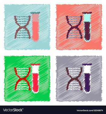 Collection of flat shading style clinical icons vector image