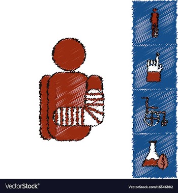 Collection of flat shading style clinical icons vector image