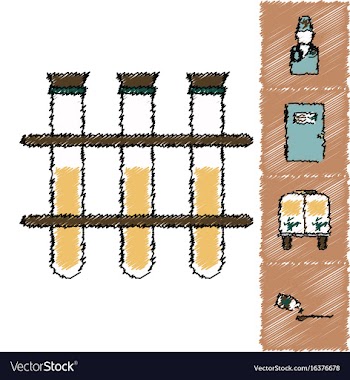 Collection of flat shading style clinical icons vector image