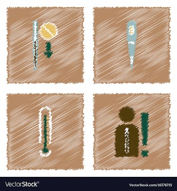 Collection of flat shading style clinical icons vector image