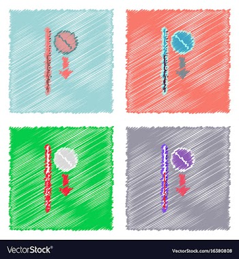 Collection of flat shading style clinical icons vector image