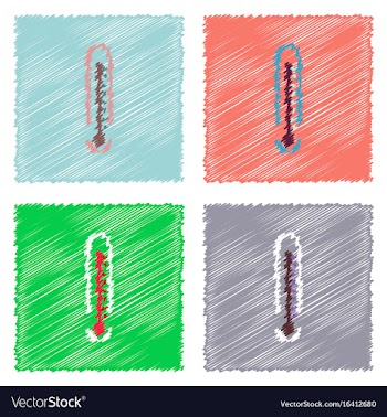 Collection of flat shading style clinical icons vector image