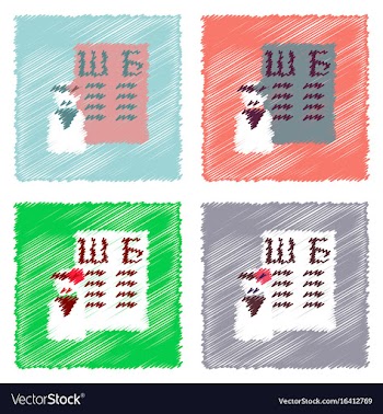 Collection of flat shading style clinical icons vector image