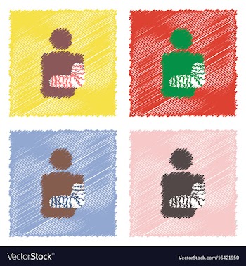 Collection of flat shading style clinical icons vector image