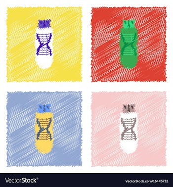 Collection of flat shading style clinical icons vector image
