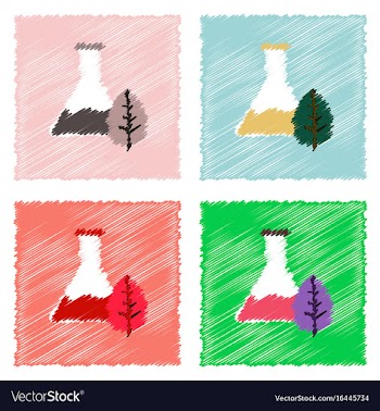 Collection of flat shading style clinical icons vector image