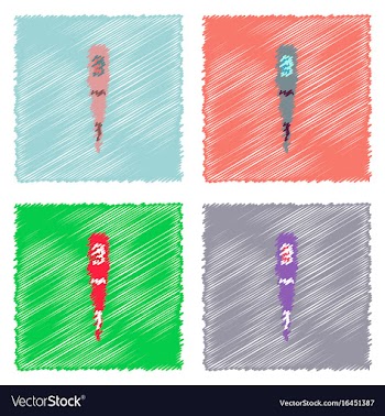 Collection of flat shading style clinical icons vector image