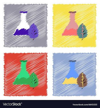 Collection of flat shading style clinical icons vector image