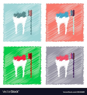 Collection of flat shading style clinical icons vector image