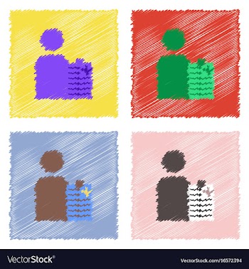 Collection of flat shading style clinical icons vector image