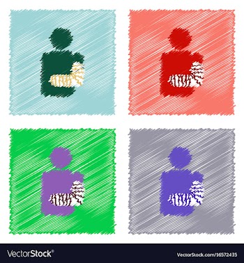Collection of flat shading style clinical icons vector image