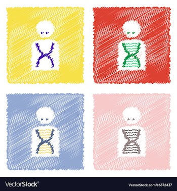 Collection of flat shading style clinical icons vector image