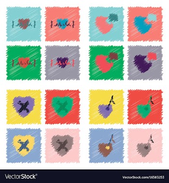Collection of flat shading style clinical icons vector image