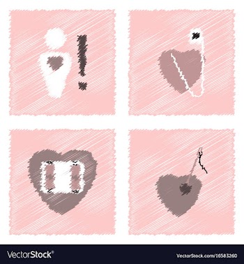 Collection of flat shading style clinical icons vector image