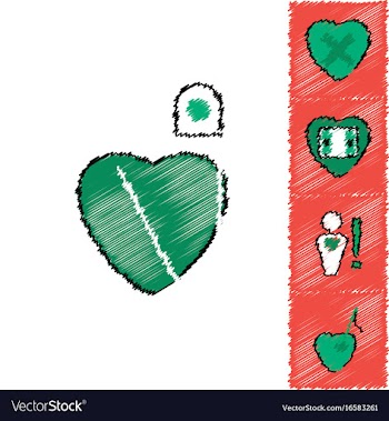 Collection of flat shading style clinical icons vector image