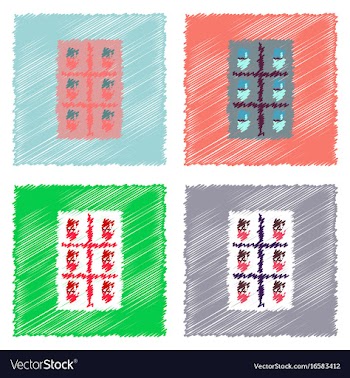 Collection of flat shading style clinical icons vector image