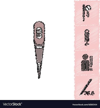 Collection of flat shading style clinical icons vector image