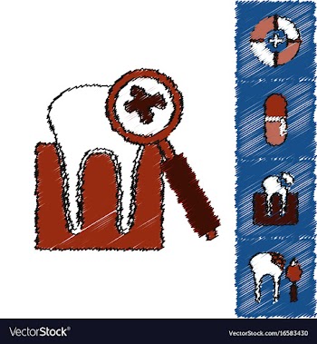 Collection of flat shading style clinical icons vector image