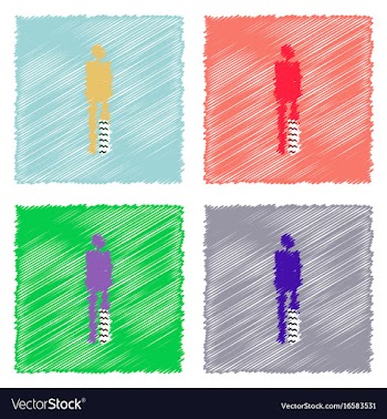 Collection of flat shading style clinical icons vector image