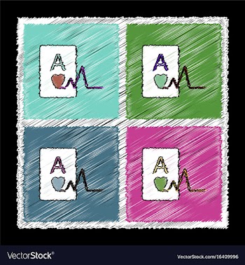 Collection of flat shading style icons ace of vector image
