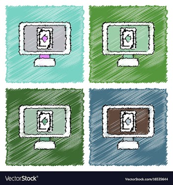 Collection of flat shading style icons ace of vector image